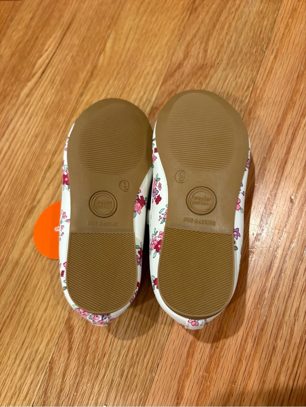 wonder nation White Floral Mary Jane Ballet Flats